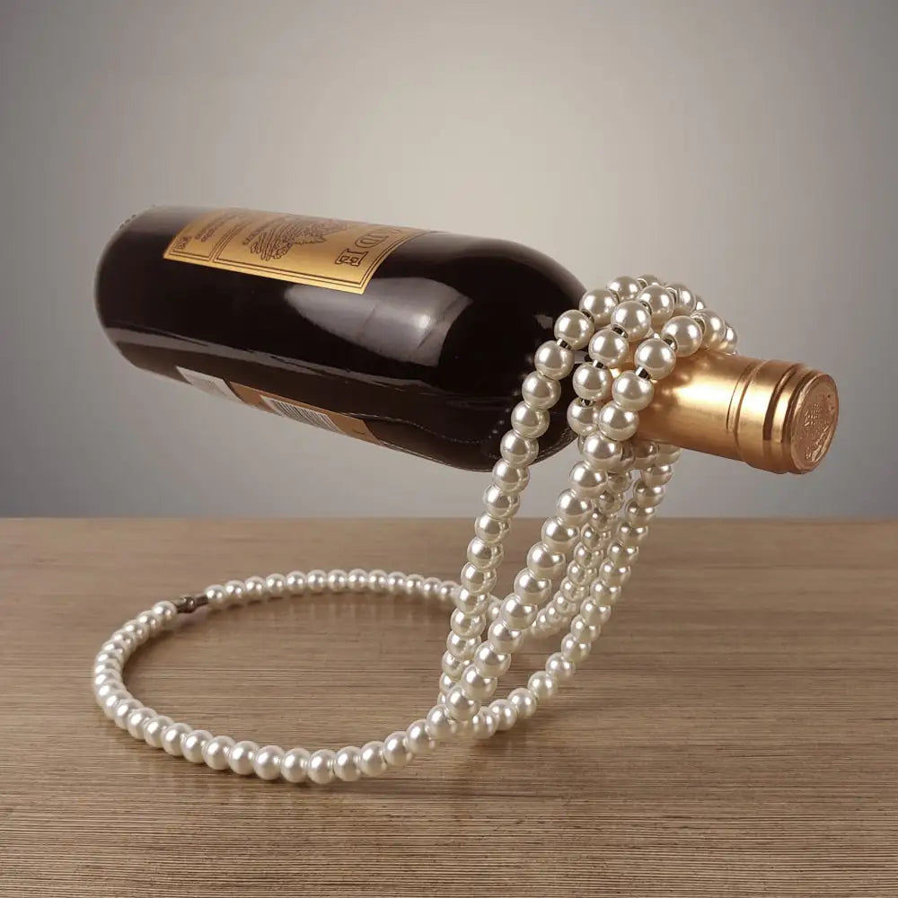 Pearl Necklace Wine Bottle Stand