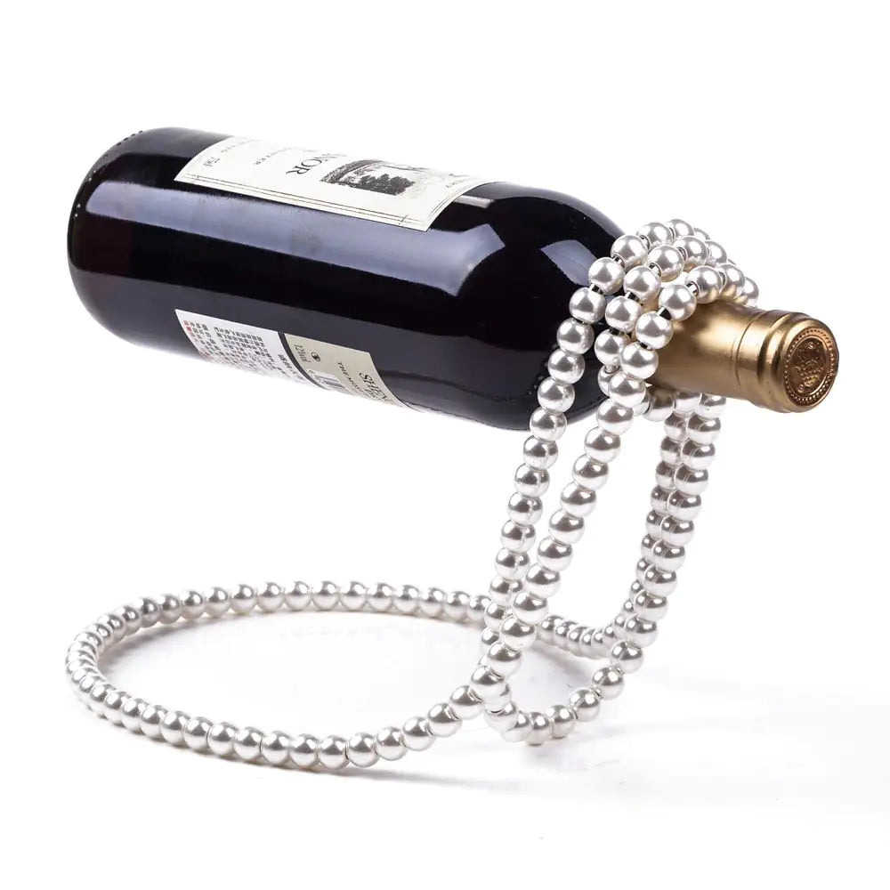 Pearl Necklace Wine Bottle Stand