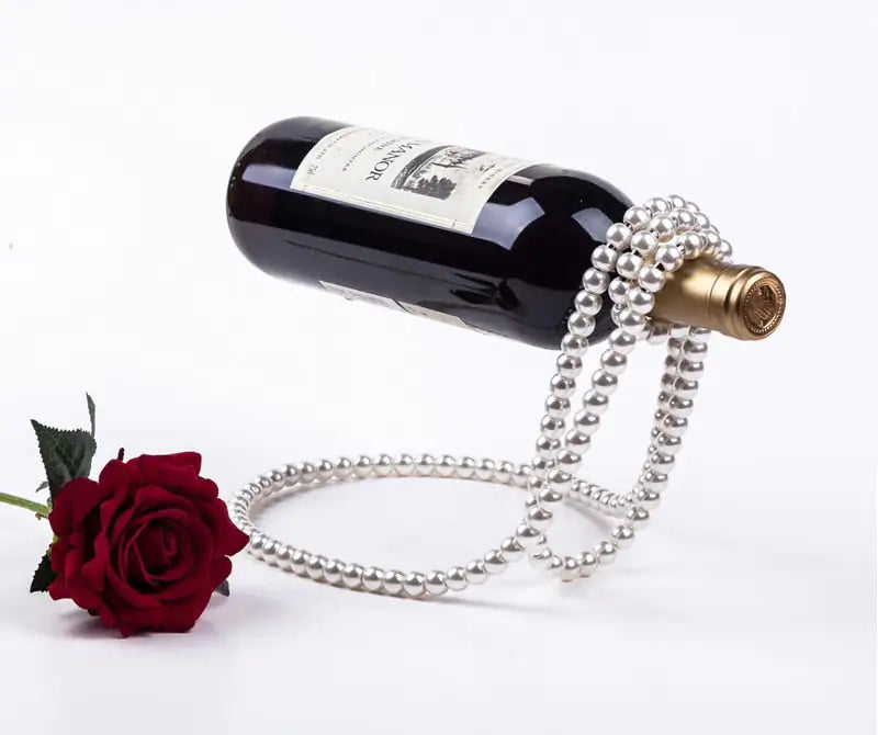 Pearl Necklace Wine Bottle Stand